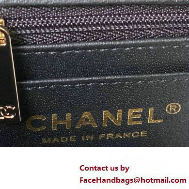 Chanel Quilted Shiny Calfskin  &  Gold-Tone Metal box Bag AS4471 Black 2023